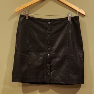 Free People Faux Leather Skirt